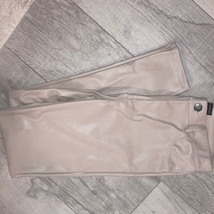 Faux letter beige pants size medium